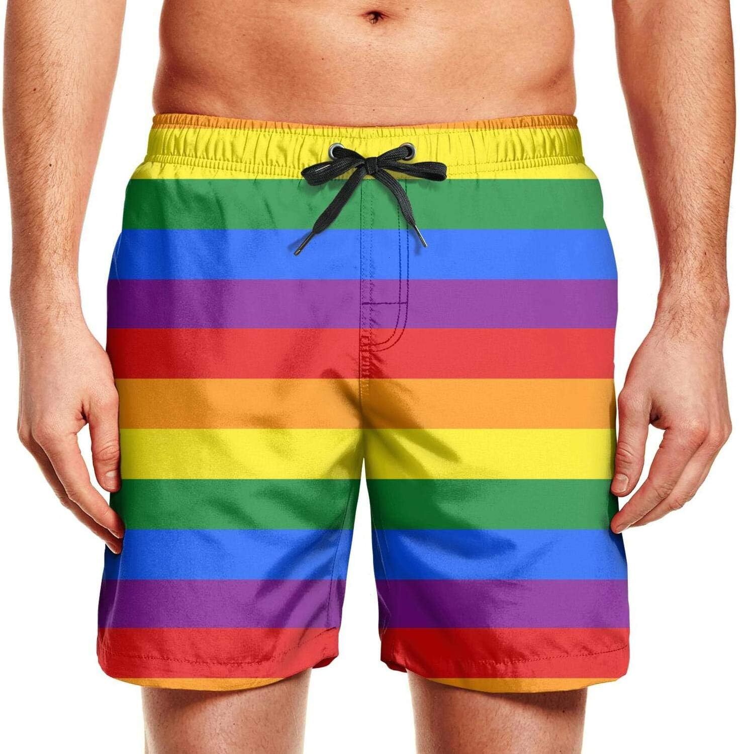 Mens Swim Trunks Short Quick-Dry Swimming Trunks Fashion Trend Turnks cool