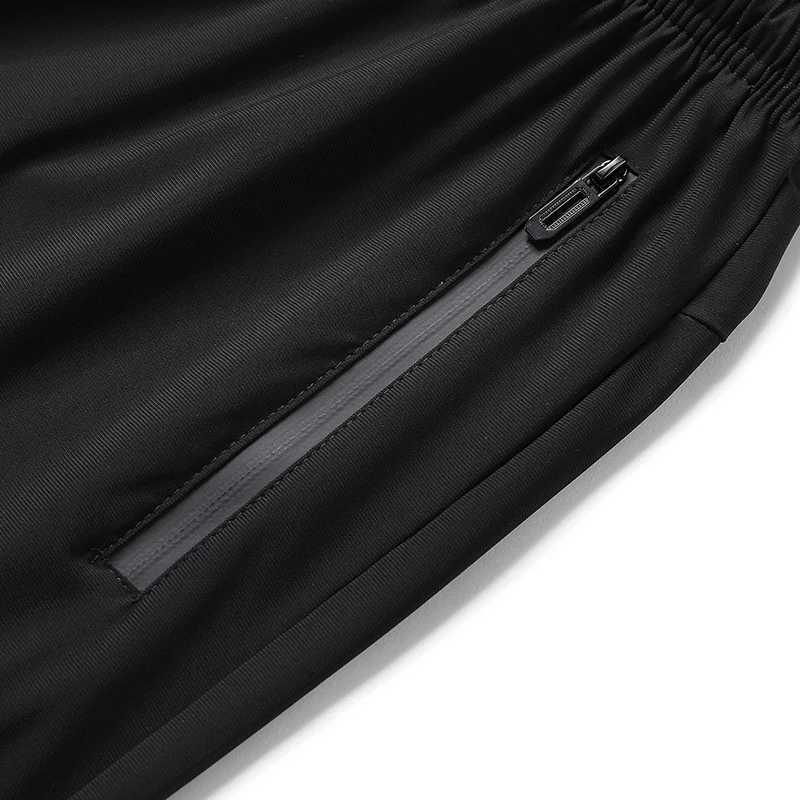 Summer silk mens fast drying breathable casual pants loose oversized elastic outdoor running sports pants W250318