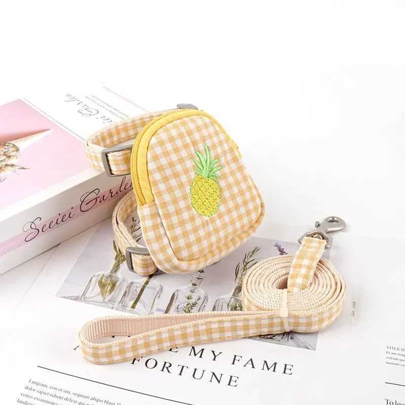 Cat harness with backpack to prevent breakage breathable chest strap pet leash set mini dog walking pet suppliesT250318
