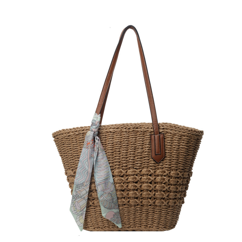 Knitted For Women 2025 New Fashionable Large Capacity Vacation Beach Bag, High-End And Trendy Tote Bag Fashion Shoulder Bags