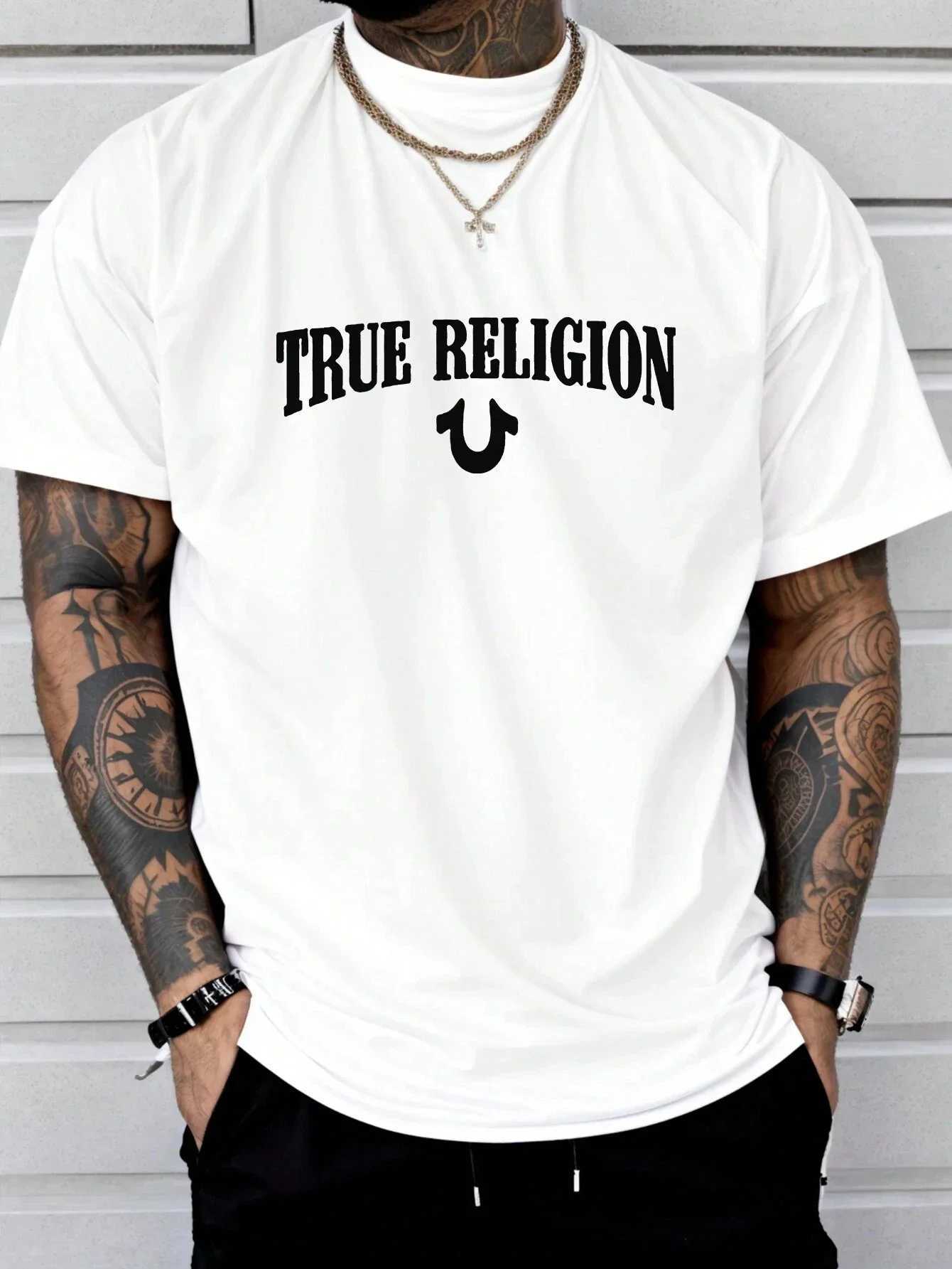 Men Cotton T-shirt Luxury Brand Fashion Big Size Top Casual Short SLeeve Streetwear Classic Print New Arrival TeeT250318