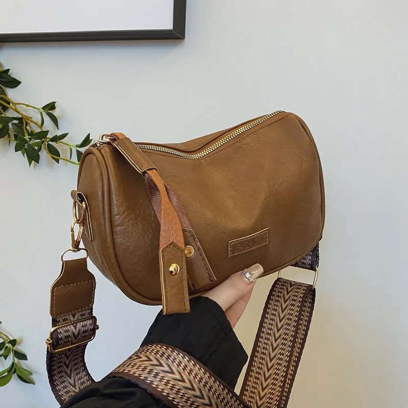 Strap Shoulder Wide Women's Daily Used, Fashion Boston Crossbody Bags Commuting, Ladies Designer Handbags For Gift Used, Fashionable handbag Comm