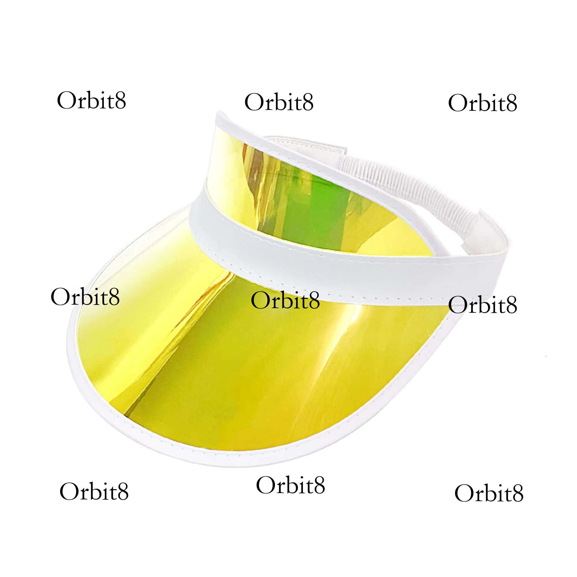 Hats Women Men Holographic Laser Pvc Sun Visor Sport Golf Outdoor Sunhat Beach Cap Adjustable