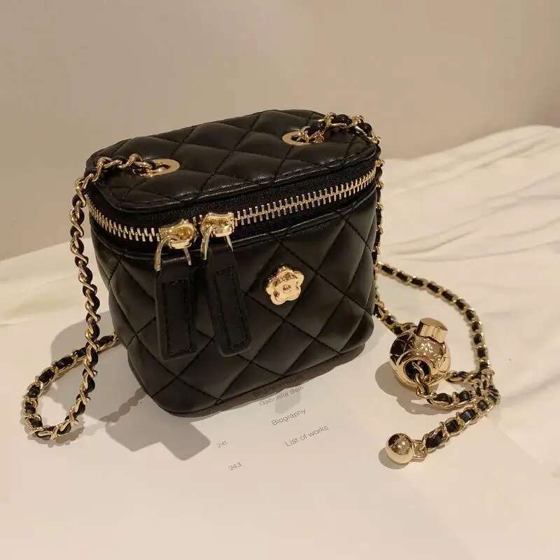 new mini 2025 Camellia geries chain box small for women shoulder crossbody bag