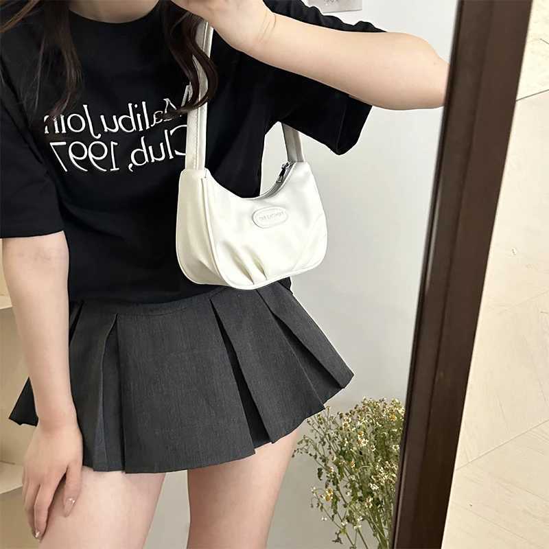 Fi Pleated Handlebags For Wen PU Cloud Bags Leisure Underarm Bag Shopping Shoder Bags Dumpling Handbag Z250318