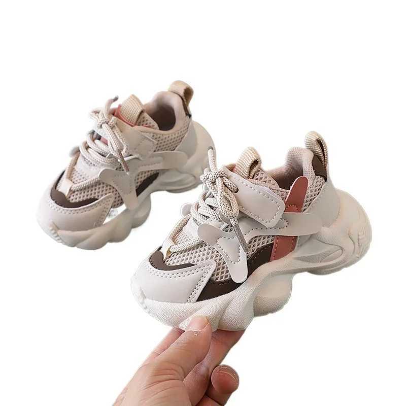 Childrens boys sports shoes summer boys mesh sports shoes breathable childrens running sandals purple khaki color W250318