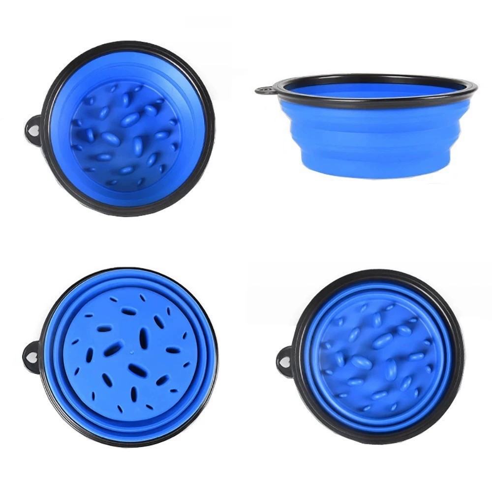 Spot manufacturer direct sales of pet folding large and small TPE silicone bowls, portable dog food bowls for outdoor pets
