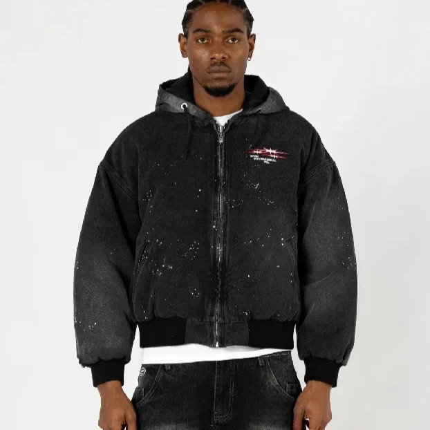 Streetwear Divin Vintage Zip Hoodie Y2K Clothes Men Harajuku Hip Hop Letter Embroidered Vintage Washed Hoodie Sweatshirt Jacket 250318