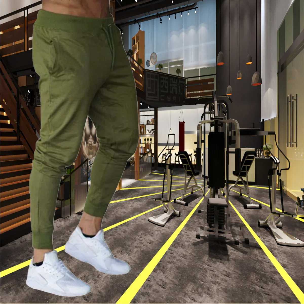 Mens Sport Pants Running Pants With Zipper Pockets Soccer Training Jogging Sports Trousers Fitness Football Leggings Sweatpants W250318