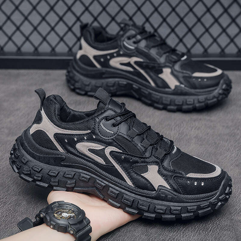 Sports dad spring autumn new breathable mesh men's construction site work anti slip and wear-resistant labor protection shoes
