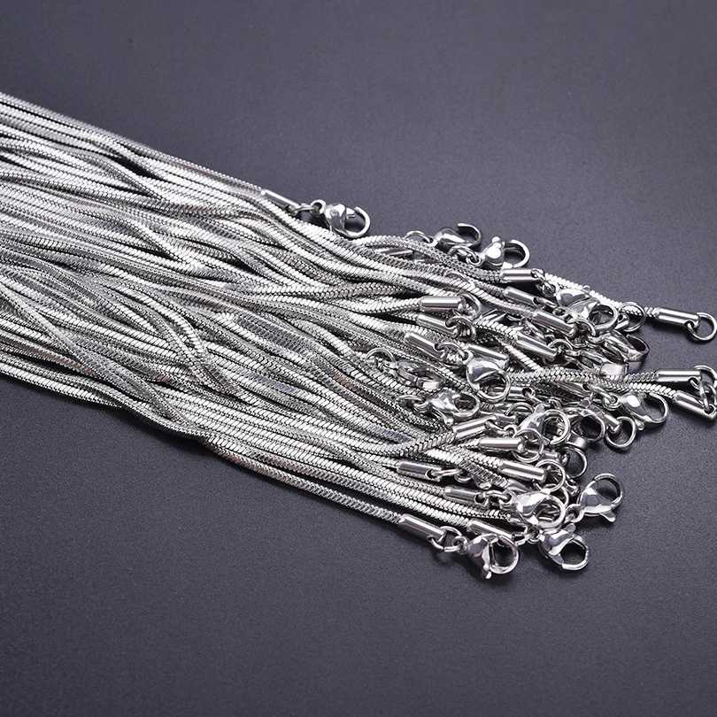 Wholesale 45/50/60/70cm Snake Chain Necklace Stainless Steel Necklaces For Women Men Accessories Vintage Jewelry Mens Necklaces W250318