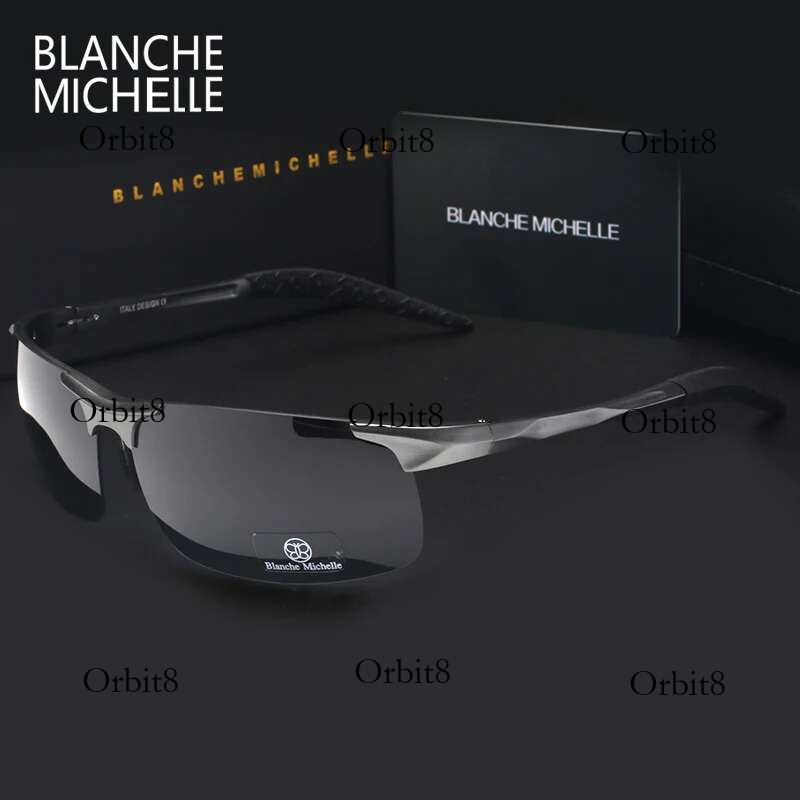 High Quality Ultra-Light Aluminum Magnesium Sport Sunglasses Polarized Men UV400 Rectangle Gold Outdoor Driving Sun Glasses