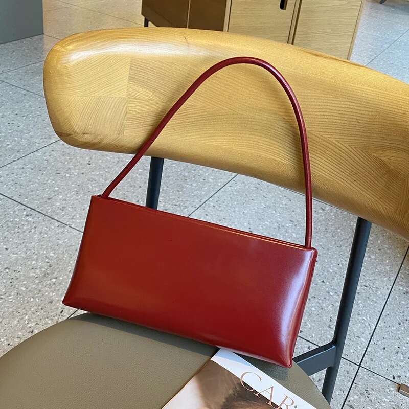 2024 Summer New Female Underarm Bag Women's Genuine Leather Shoulder Crossbody Bags High Quality Cowhide Ladies Simple Handbags