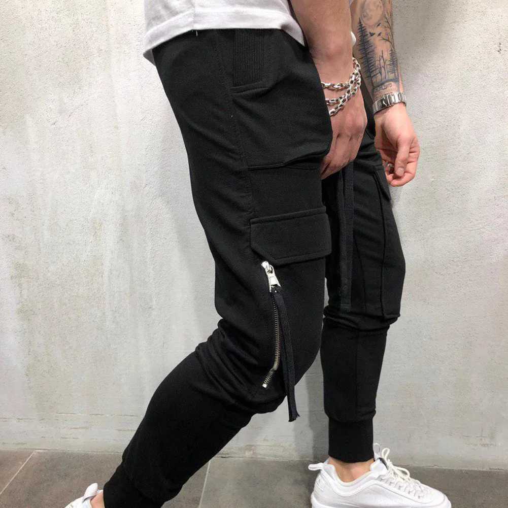 Autumn Spring Summer casual pants mens plus size 3XL multi pocket jeans mens loose pants mens loose pants W250318