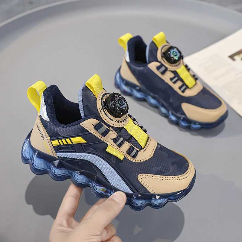 Cuhk Children Autumn Net Surface Breathable Mens and Womens Shoes Childrens Shoes Revolving Buckle All Match Sport W250318