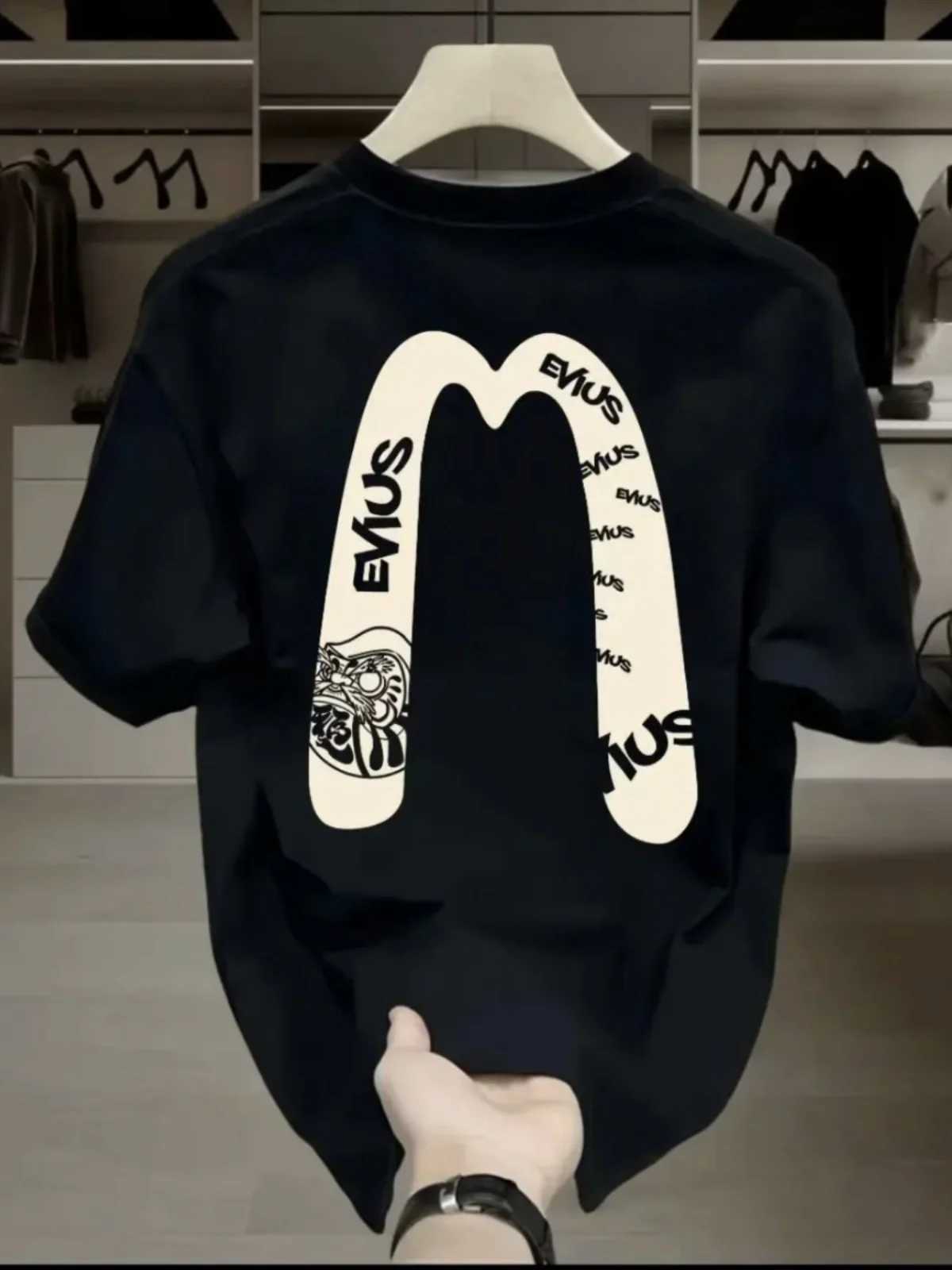 Overseas Order Ended Products _ Scrap Label Revocation Foreign Trade US Trend Printing Mens and Womens Short sleeved T-shirtsT250318