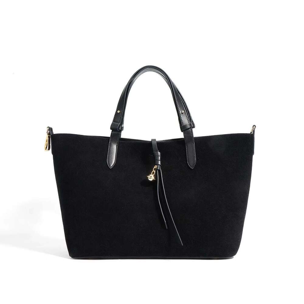 Suede Leather Bag For Women Handbag And Casual Tote Big Capacity Shoulder Brown Purses New