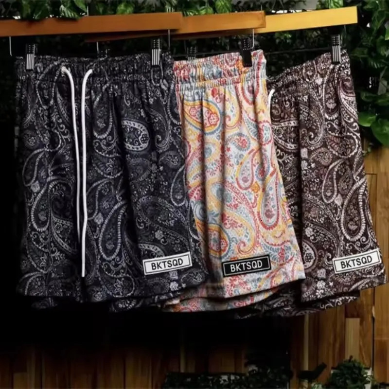Summer Mesh Basketball Shorts Mens Fast Drying Loose Sports Fashion Running Beach 250317