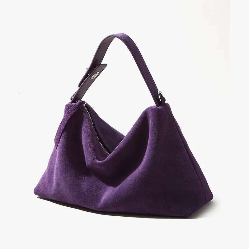 Top Quality Suede Woman Crossbody Pillow Niche Lady Literary Shoulder Bag Matte Cowhide Commuting New