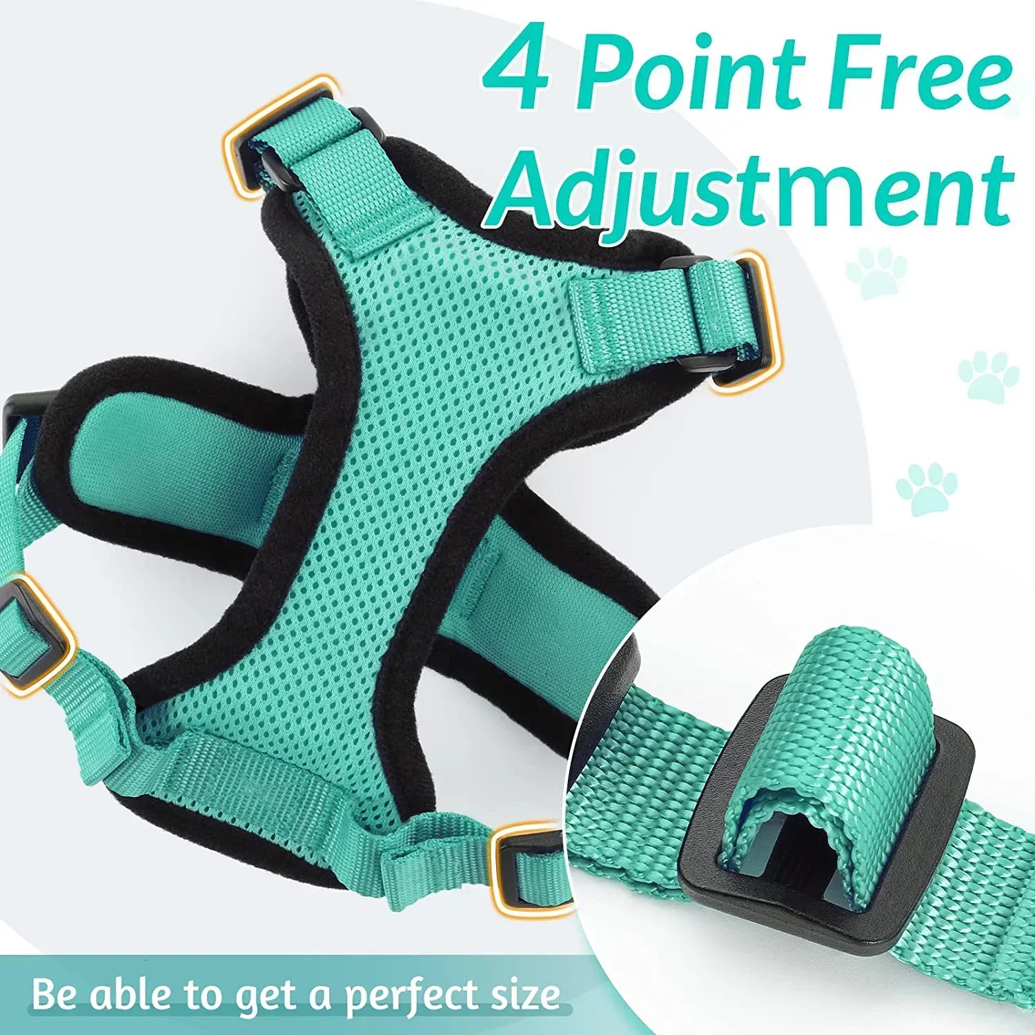Cat straps and belts for walking leak proof soft adjustable vest cats EasyControl 250318