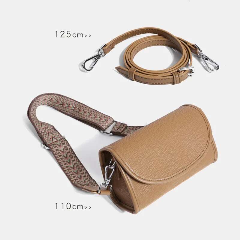 Retro Wide 2 Straps Crossbody Bags Women Designer Cow Leather Lady Shoulder Messenger Small Flap Square Bag