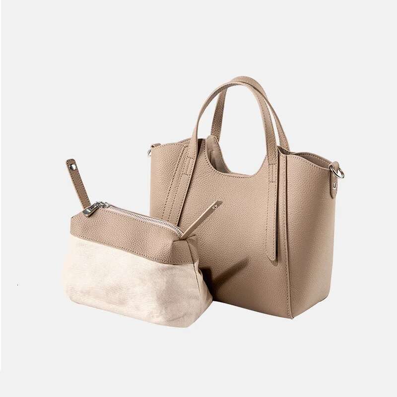 100% Genuine Leather Women Bags Soft Casual Handbag 2024 High Quality Cowhide Satchels Female Simple Shoulder Messenger Bag Gray