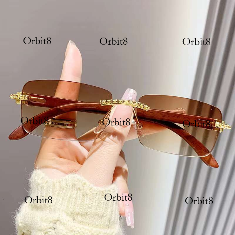 90224 Frameless Trimming New Style 2024 Personality Dia Trendy Women Men Shades Vintage Sunglasses
