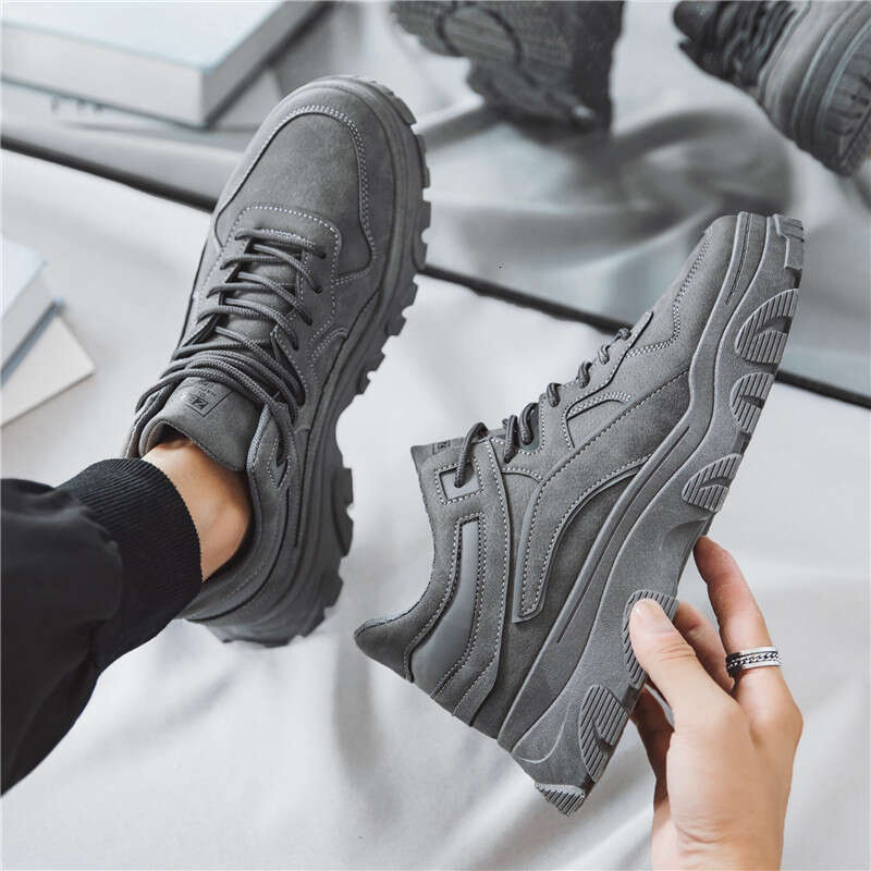 High British style men's shoes, autumn casual wear resistant workwear, mid top short spring trendy boots, Martin boots for men