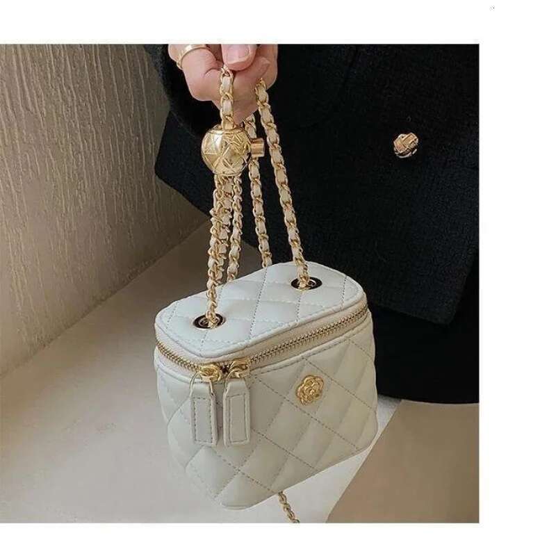 new mini 2025 Camellia geries chain box small for women shoulder crossbody bag
