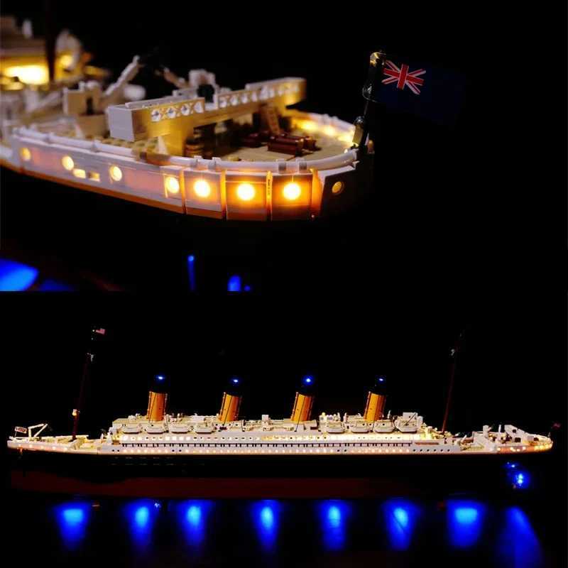 display New 9090Pcs Movie Titanic Large Cruise Boat Ship Model Building Blocks Bricks Compatible with 10294XJ250318