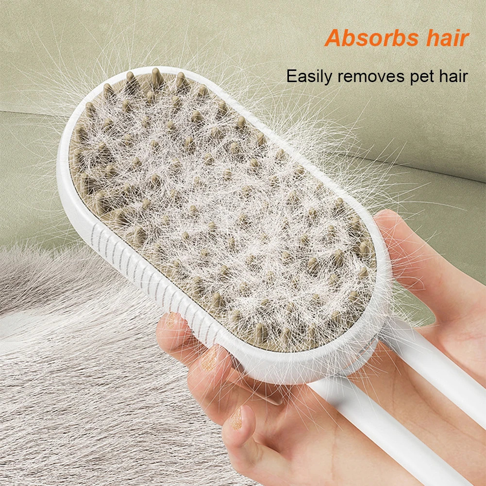 Cat Steam Brush Steamy Dog 3 in 1 Electric Spray Hair Brushes USB Rechargeable Grooming Massage Comb for Pet Hairs 250318