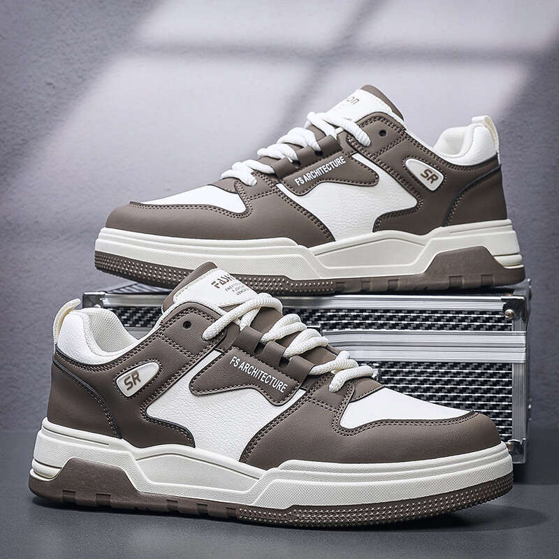 2025 Spring New Lightweight Anti slip Versatile Trendy Student Casual Thick Sole Board Breathable Men's Shoes