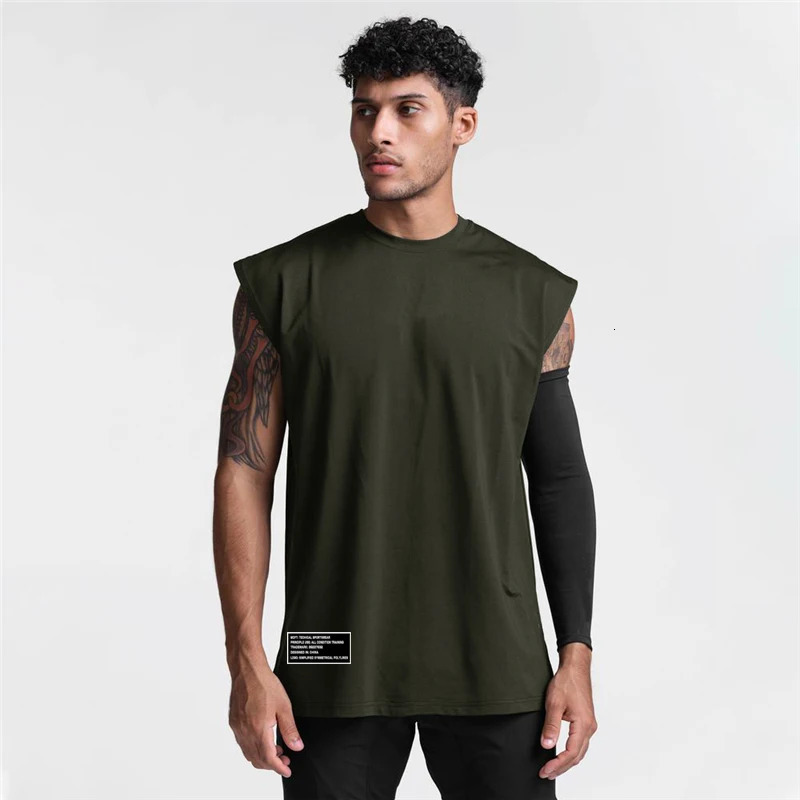 Gym Fitness Tank Top Mens Training Sleeveless Shirt Muscle Mesh Breathable Quick Drying Loose Single Piece 250314Z