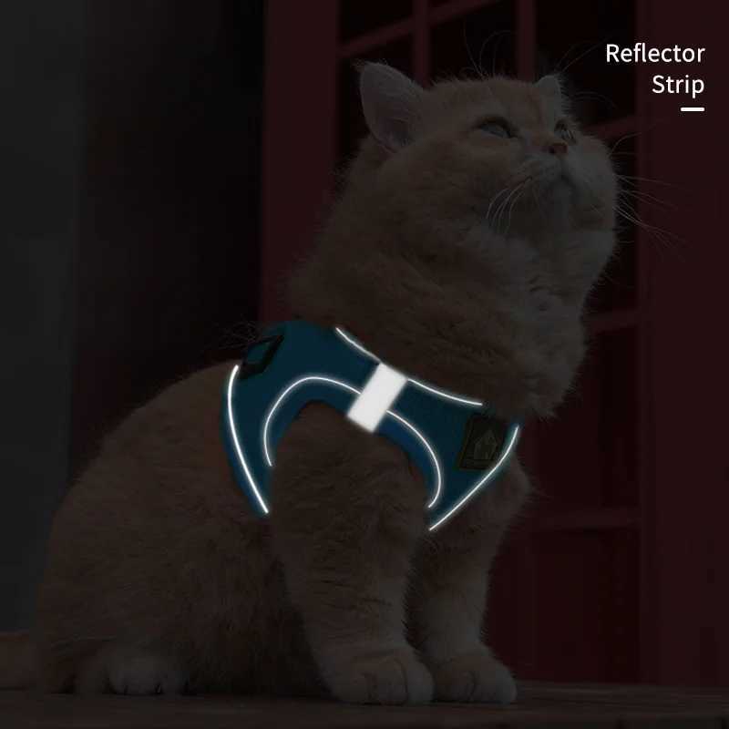 Cat chest strap with reflective belt pet harness breathable pet harness cat harnessT250318