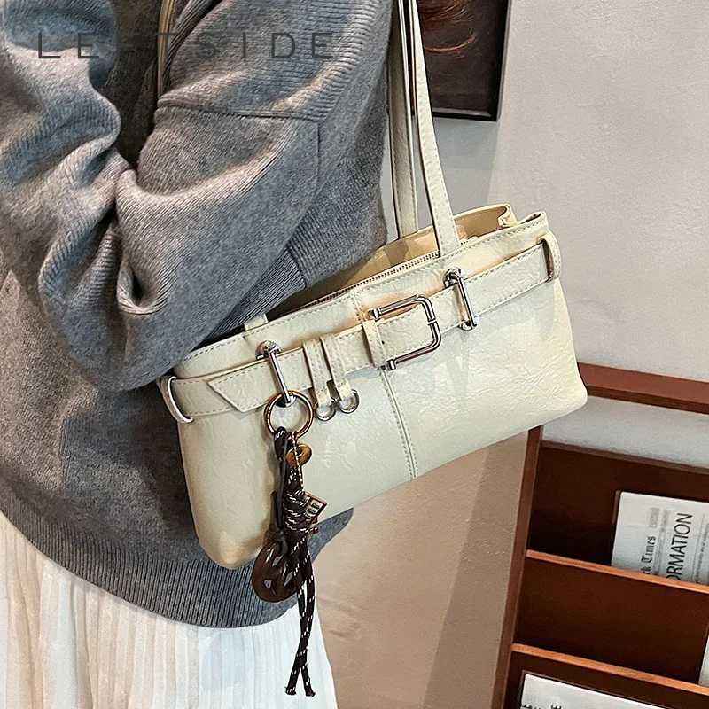 LEFTSIDE PU Leather Shoe Bag Suitable for 2024 Y2K Designer Womens Handbags Womens Luxury Retro Handbags and Wallets Y250318