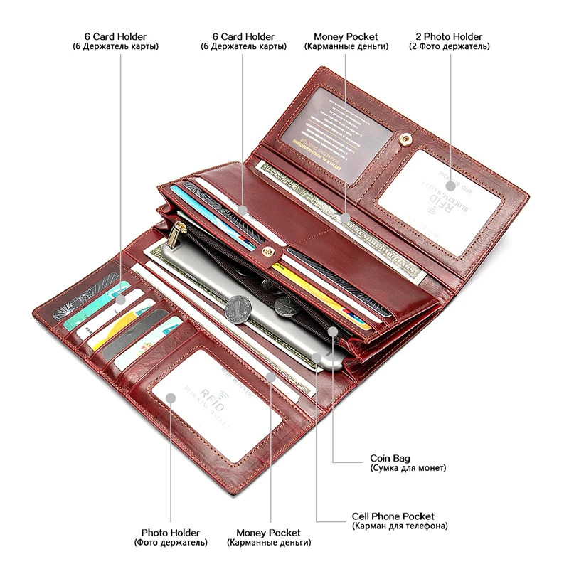 WESTAL Genuine Leather Womens Wallets for Cards Coin Purse 250317