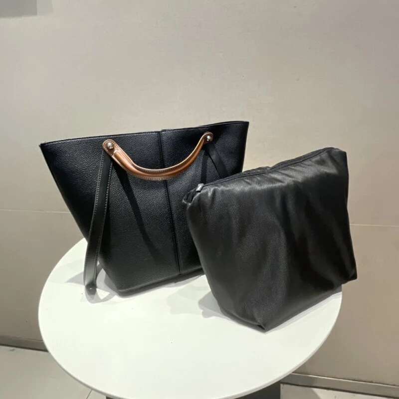 Bucket Composite Bags For Women Designer Handbag And Purses 2025 New In Fashion PU Leather Ladies Large Capacity Shoulder