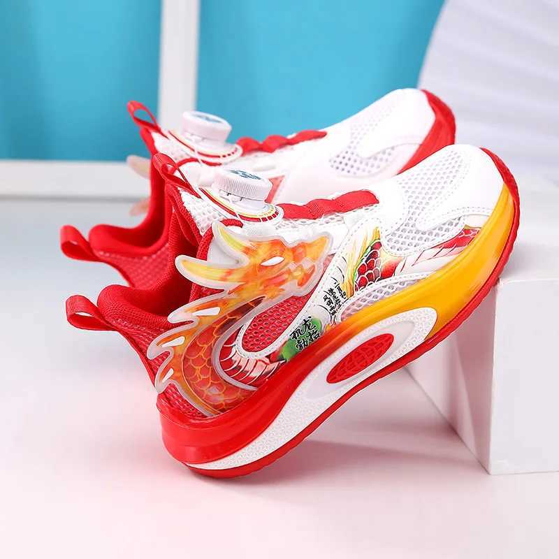 Boys basketball shoes Summer mesh breathable the Year of the Loong limited sneakers W250318