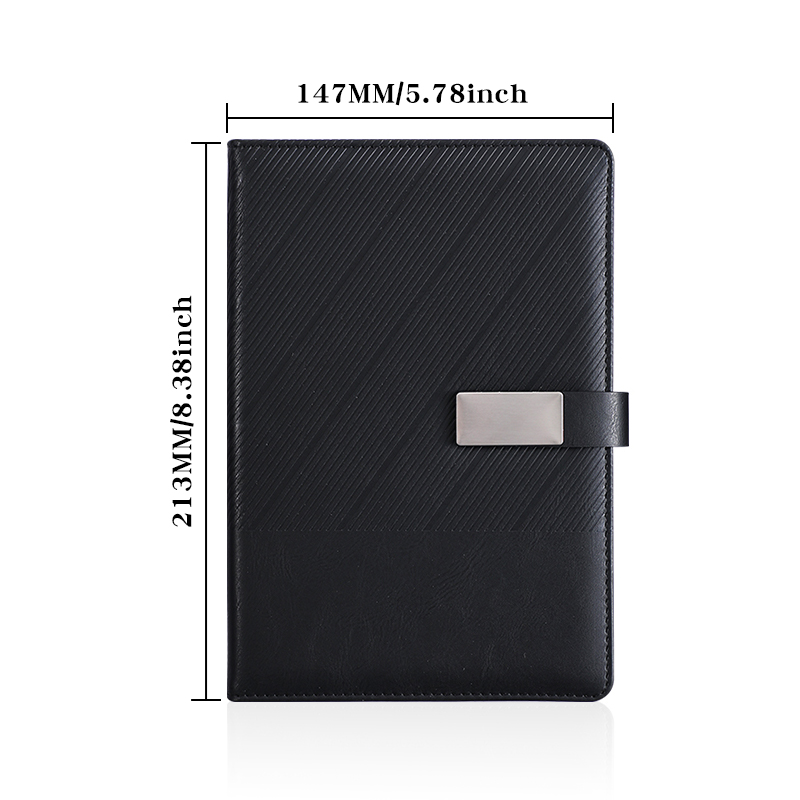Personalized A5 Leather Notepad for Professional Use - Sturdy Book Cover Ideal for Record Keeping