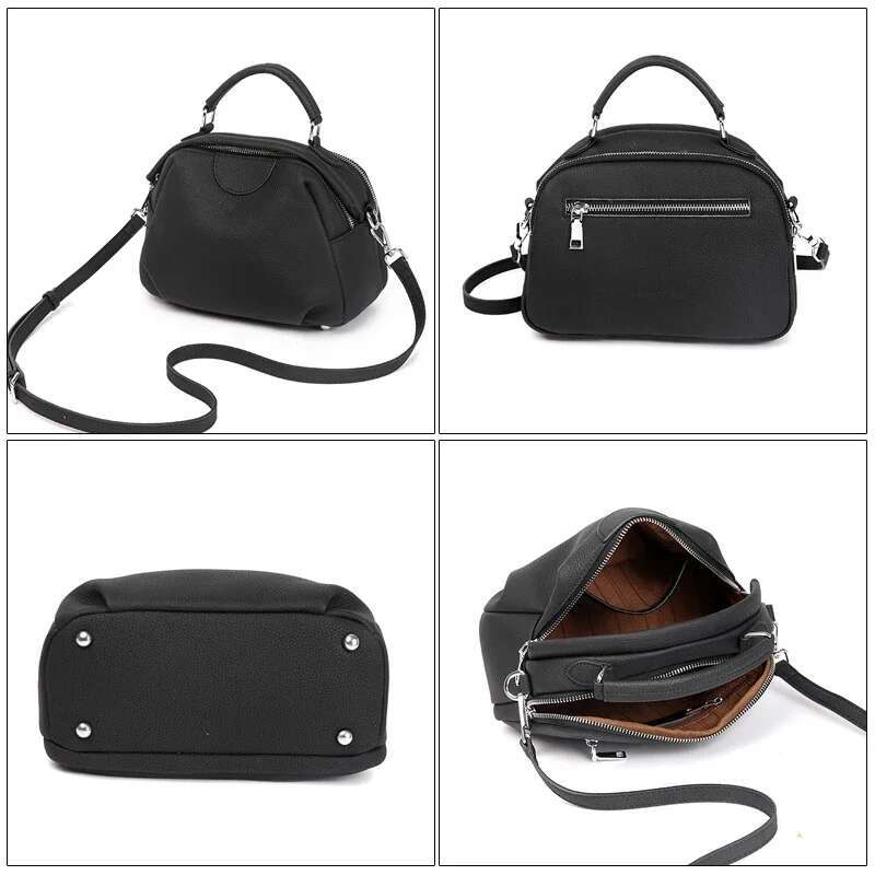 Women Cow Genuine Leather Crossbody Bag Female Cowhide Designer Shoulder Bags Ladies Casual Retro Commuting Handbag Lady