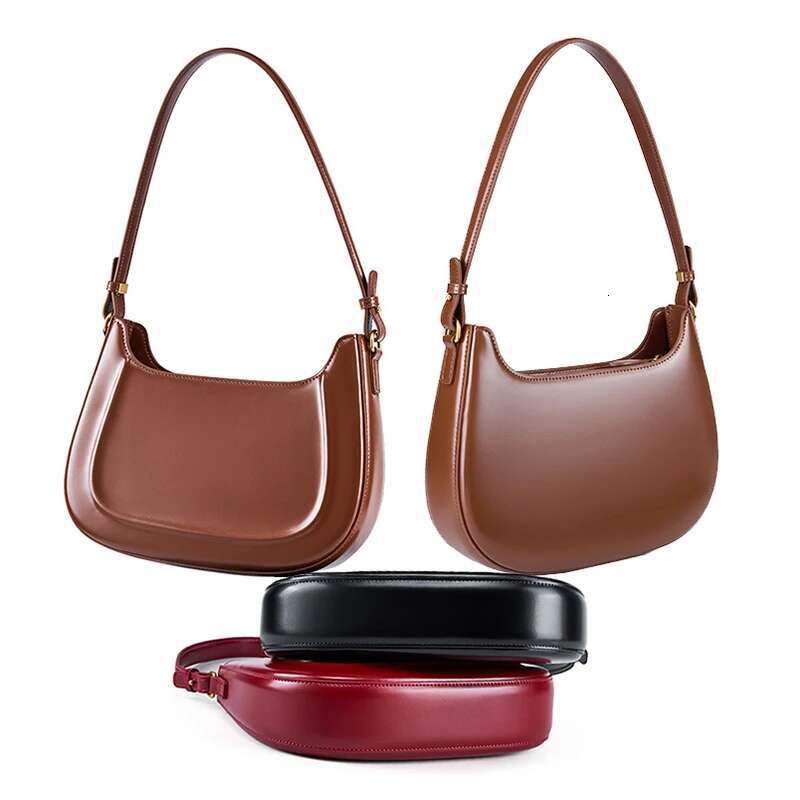 2024 New Arrival Women's Leather Underarm Saddle Designer Shoulder Messenger Bag For Ladies Crescent-Shaped Pack