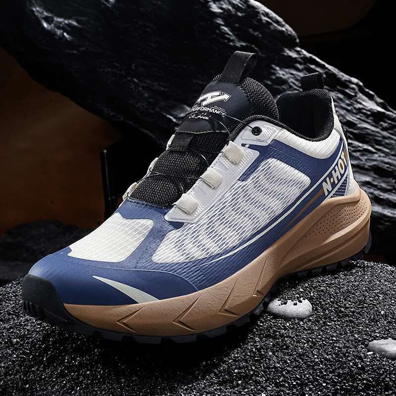 High Quality Men's Outdoor Hiking Shoes Rubber Non-slip Climbing Mountains Sneakers Men Cross-training Comfy Soft Midsole Sports