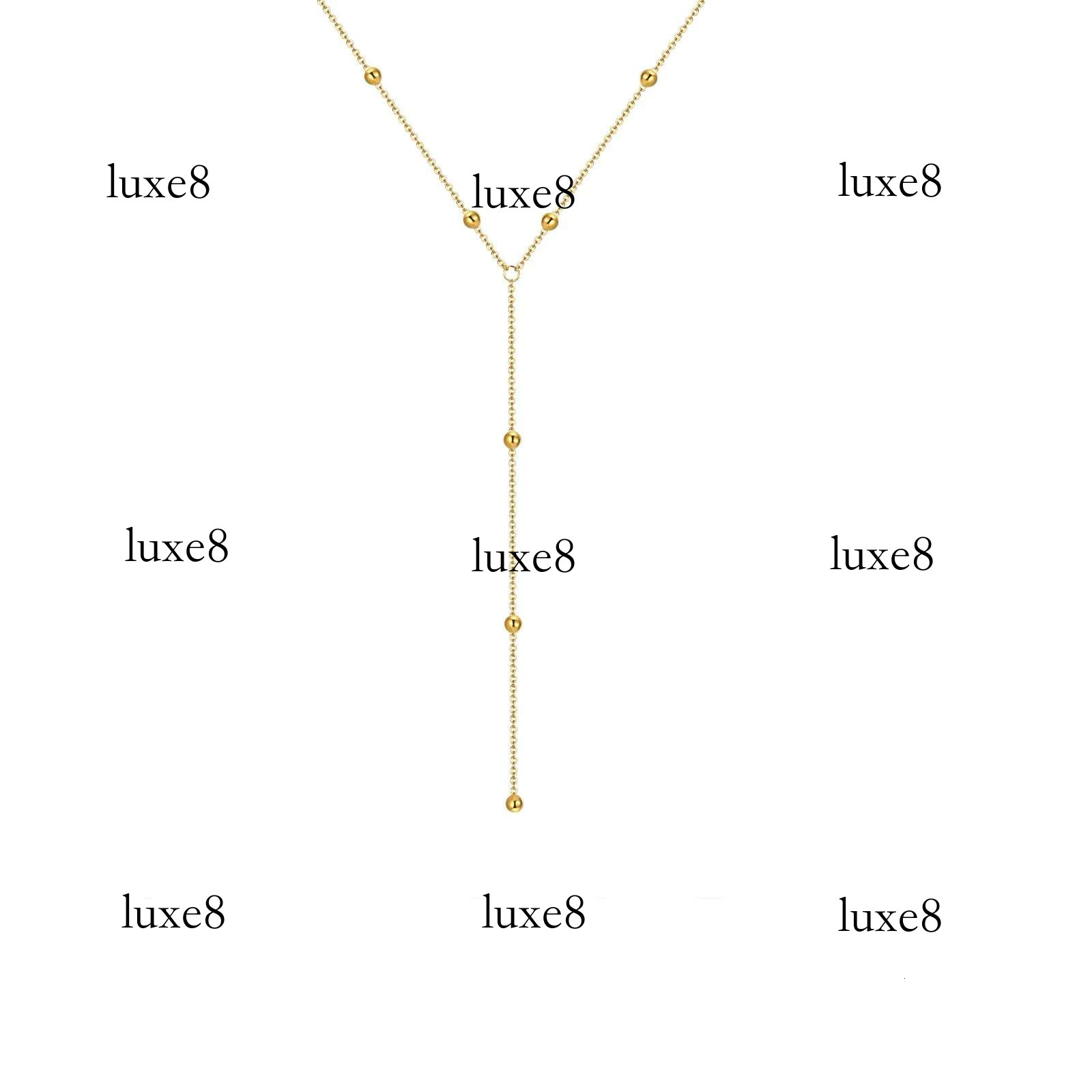 Fashion Simple Geometric Tassel Bead Collarbone Chain For Women Long Necklace Accessories Gifts Jewelry