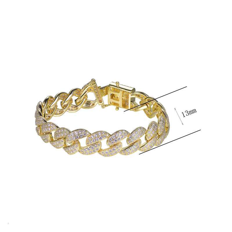Cuban Chain Mossanite Men's Hip Hop Trendy Personalized Jewelry Bracelet