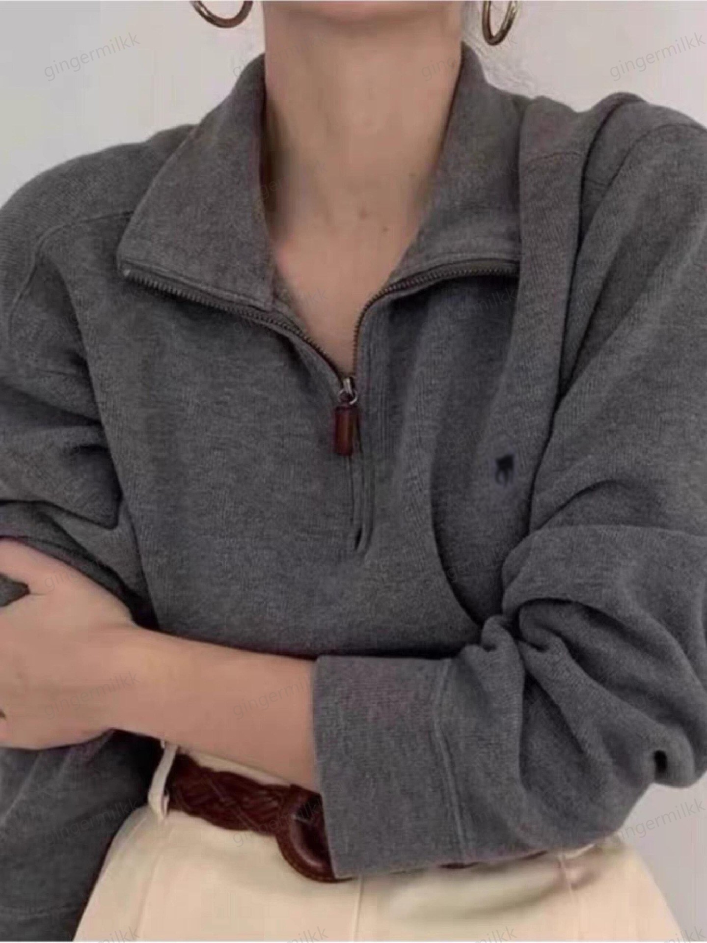 Women's Hoodies Sweatshirts Retro Couple Hoodie Women's Long Sleeved Hoodie Men's Zipper Lapel Loose Hoodie M-XXL