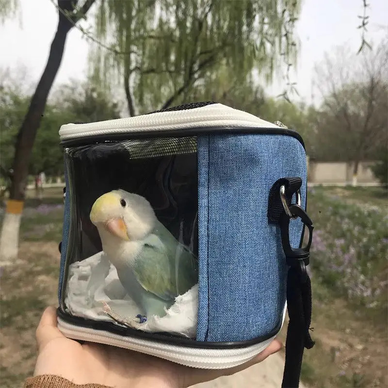 Portable pet birdcage parrot breathable detachable hamster flying kangaroo travel bag accessories Guinea pig 250318