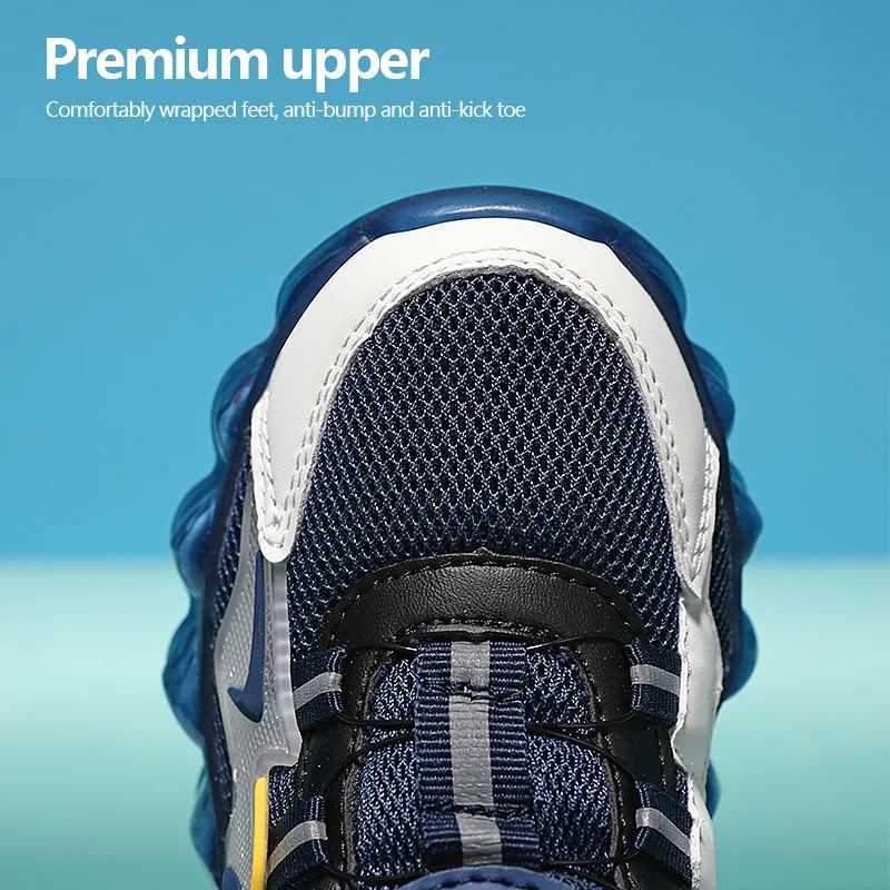 Childrens fashionable sports shoes boys running casual shoes comfortable mesh outdoor childrens casual tennis lightweight sports shoes W250318