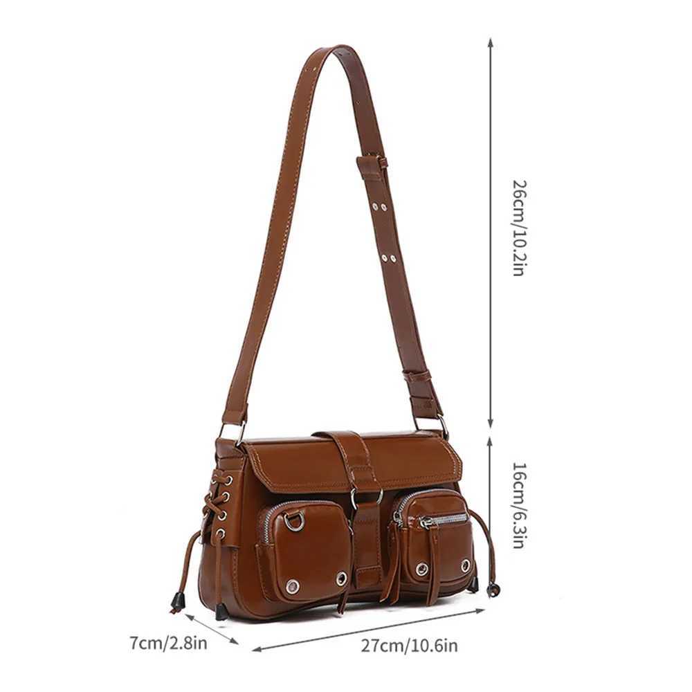 Y2K Korean Wenyuan Su Retro Gothic Black Handbag Ahetic Elegant Punk Wallet Handbag Shooter Trend Handbag ll Y250318