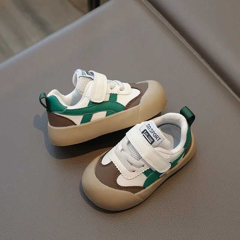 Baby shoes green thin soft sole small childrens walking shoes brown anti slip breathable boys and girls baby casual shoes W250318