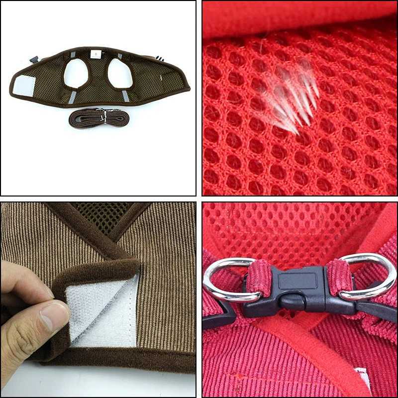 Adjustable cat and dog harness and belt set mesh breathable pet vest harness suitable for cats dogs kittens chatting gatos accesoriosT250318